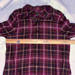 Banana Republic  Plaid Shirt‎ Dress Long Sleeve Belted Size 12 Burgundy Photo 7