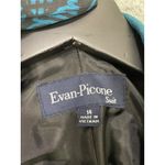Evan Picone Teal Wool Blend Blazer Jacket Women's 14 Button Front Lined Career Photo 1