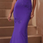 RUNAWAY THE LABEL Purple Madoni Floral Gemstone Maxi Dress Size Large Photo 0