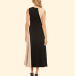 Karen Kane  black/tan sleeveless color block midi dress. Rayon/Spandex.Size S.NWT Photo 3