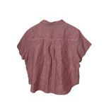 Poetry  Women's Red Linen Button Up Short Sleeve Shirt Size US 18 Normcore Lagen Photo 7