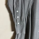 INAE Collection Poplin Woven Long Sleeve Striped Shirt Dress Women's XS Black Photo 8