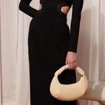 Staud Dolce Long Sleeve Midi Dress Black L Size L Photo 0