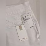 Good American NWT  Good 90’s White Denim Jean Shorts Raw Hem Distressed Size 6 Photo 7