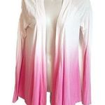 EXPRESS Ombré Open Long Sleeve Lightweight Cotton Cardigan Pink Small Stretchy Photo 0
