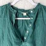 a.n.a ‎ Womens Tops Size XS Metallic Silver Striped Batwing Sleeve Photo 2