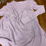 Free People  We The Free North Shore Thermal Top Lilac Waffle Knit Medium EUC Photo 9
