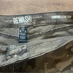 REWASH  Comfort Stretch Camo Mini Skirt Womens Size 17 Pencil Raw Hem Stretch Photo 5