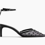 H&M  Rhinestone Embellished Mesh Pumps Photo 0