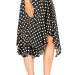 Caroline Constas silk black polka dot ruffles Flounce Skirt EUC Photo 2