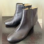 Taryn Rose TR-Devan-1 Leather Block Heel Black Booties Photo 0