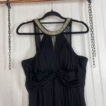 Fiesta Fashion Black Embellished Pleated Halter Neck Maxi Dress Size L Photo 1