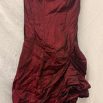 Gunne Sax Vintage Strapless Short Bubble Dress Goth Vampire Holloween Photo 0