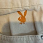 156 BY PACSUN White Shorts Orange playboy bunny Logo and Flower Size 25 Photo 2