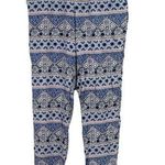 Divided Womens Size 4 Tribal Print Straight Leg High Waist Pants Blue Photo 0