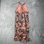 Athleta  Swim Dress‎ Aqualuxe Orange Green Botanical Ruched Beach Casual Medium Photo 2
