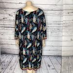 Jessica London Size 26 Floral Geometric Printed 3/4 Sleeve Shift Dress Photo 4