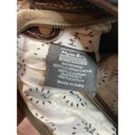 Myra Bags Purse Western Leather Cotton Carve Aztec Crossbody Hand Bag Brown Photo 3