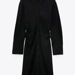 ZARA NWT Draped Midi Dress With Ruching Detail Photo 1