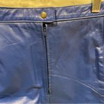 Vintage 80’s royal blue leather mini skirt moto fairy whimsigoth curvy gals Size 1X Photo 5