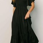 Baltic Born  Lovell Black Smocked Midi Dress Photo 0