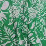 Nicole Miller  Green Tropical Flax Linen Short Sleeve Button Up Boxy Blouse Sz M Photo 3