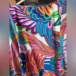 Trina Turk  Paradise Plume Printed Tunic swimsuit Cover-Up multi tropical dress Photo 7