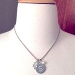 Silver rhinestone S necklace Photo 0