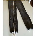 Spanx  Brand Distressed Gray Leggings with Raw Hem Photo 6