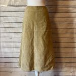 Sigrid Olsen Vintage Y2K 100% Genuine Leather Midi Skirt Size 4 Boho Coastal Cowgirl Western Photo 5