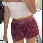 pink velvet pull on shorts Photo 1