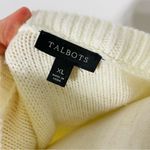 Talbots  Cable Knit Floral Embroidered Sweater Photo 8