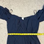 Dessy Collection 3104 Long Sleeve Chiffon Gown Midnight Navy Blue 12 Photo 7