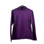 Susan Bristol Women's Purple Long Sleeve Turtle Neck Top Photo 0