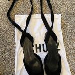 Schutz NWT  “Barbrah” Black Suede Wrap Tie Slide Flat Photo 0