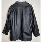 Junction West Womens XL Black Leather Reversible Heavy Coat Jacket Pockets Photo 1