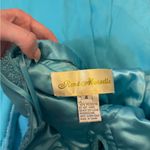 Rene Moiselle 100% Silk Beaded Dress Blue Size 4 Photo 2