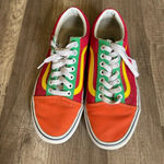 Vans Off the Wall Customs Old School Color Block Sneakers Orange Men 6.5 Women 8 Photo 2