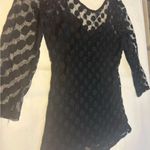 Guess Black Polka Dot Mesh Top Photo 1