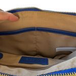 Chico's  Royal Blue Half Moon Bag‎ Gold Chain Strap Trendy Shoulder Bag Purse Photo 5