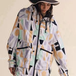 FP Movement Singing in the Rain Printed Packable Jacket Size M Size M Photo 0