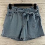 Kancan Light Blue Paperbag High Rise Shorts Size S Photo 0