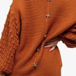 Blu Pepper Back Button Knit Sweater Photo 1