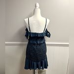 Twosisters the Label Lizzie Ruffle Off Shoulder Mini Dress Steel Blue 6 Photo 14