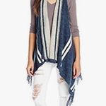 Paper Crane Anthropologie  reversible fringed tassle sleeveless cardigan … Photo 8