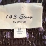 143 Story By Line Up Sz M Floral Maxi Brown Lavendor Front Slit Dress Photo 14