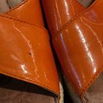 Born Leather Wedge Sandals Size 8 Medium Orange Photo 4