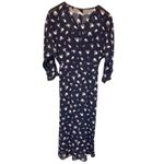 CAbi  Midnight Navy Pemberley Floral Print Midi Dress - size 6 Photo 4