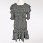 French Connection  Floral Smocked Mini Dress Puff Sleeve Green XS Photo 2