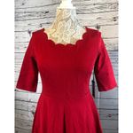 Lulus NWT  Tip the Scallops Red Scalloped Skater Dress size large Photo 3
